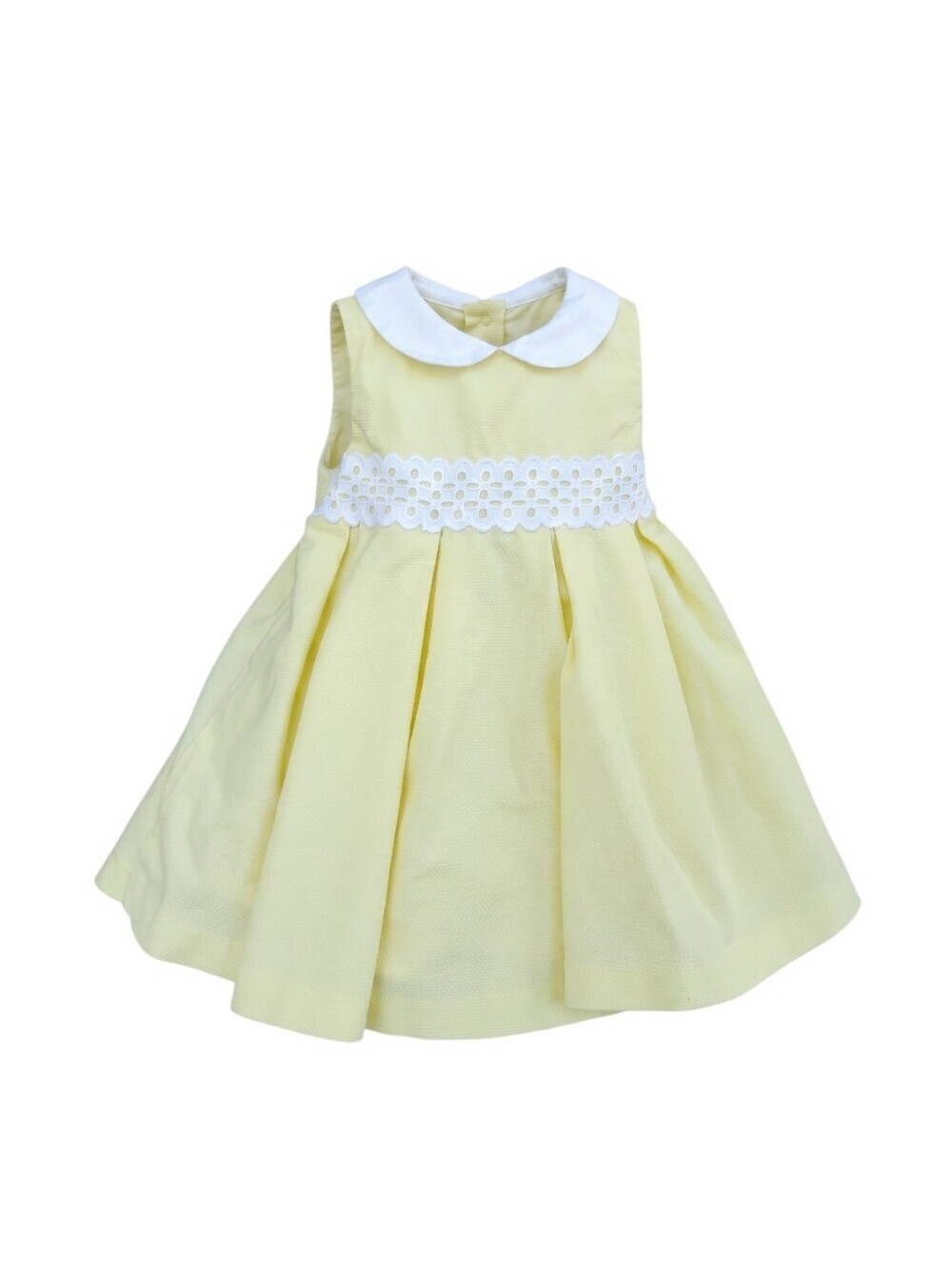 Janie and Jack Butter Yellow Dress with White Collar